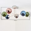 Gastor Plafonnier, Boule lumineuse 80 cm Sable, 6 lumières