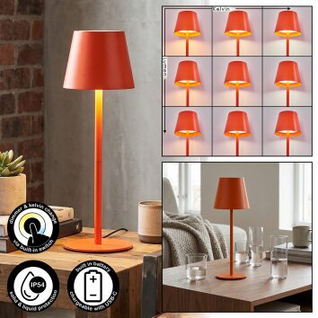 Salgadinho Lampe de table d'extérieur, Lampe à poser LED Rouge, 1 lumière
