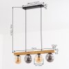 Gastor Suspension, Boule lumineuse, Suspension Écru, Noir, 4 lumières