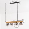 Gastor Suspension, Boule lumineuse, Suspension Écru, Noir, 4 lumières