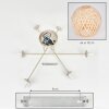 Basto Plafonnier, Boule lumineuse Sable, 6 lumières