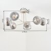 Koyoto Plafonnier, Boule lumineuse 78 cm Sable, 6 lumières