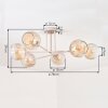 Ripoll Plafonnier, Boule lumineuse Sable, 6 lumières
