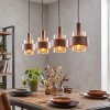 Traak Suspension, Suspension Bronze, Noir, 4 lumières