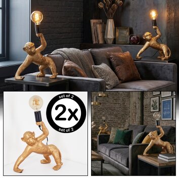 Kemor Lampe à poser Or, Noir, 1 lumière