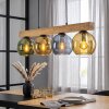 Koyoto Suspension, Boule lumineuse, Suspension Écru, Noir, 4 lumières