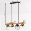 Koyoto Suspension, Boule lumineuse, Suspension Écru, Noir, 4 lumières