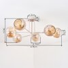 Ripoll Plafonnier, Boule lumineuse Sable, 6 lumières