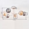Ripoll Plafonnier, Boule lumineuse Sable, 6 lumières