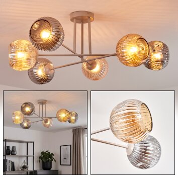 Ripoll Plafonnier, Boule lumineuse Sable, 6 lumières