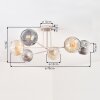 Ripoll Plafonnier, Boule lumineuse Sable, 6 lumières