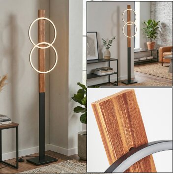 Pompu Lampadaire LED Écru, Noir, 1 lumière