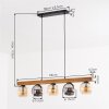 Koyoto Suspension, Boule lumineuse, Suspension Écru, Noir, 5 lumières