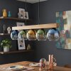 Koyoto Suspension, Boule lumineuse, Suspension Écru, Noir, 5 lumières