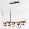 Koyoto Suspension, Boule lumineuse, Suspension Écru, Noir, 5 lumières