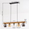 Ripoll Suspension, Boule lumineuse, Suspension Écru, Noir, 5 lumières