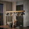 Koyoto Suspension, Boule lumineuse, Suspension Écru, Noir, 5 lumières