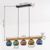 Koyoto Suspension, Boule lumineuse, Suspension Écru, Noir, 5 lumières