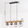 Ripoll Suspension, Boule lumineuse, Suspension Écru, Noir, 4 lumières