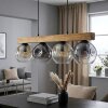 Ripoll Suspension, Boule lumineuse, Suspension Écru, Noir, 4 lumières