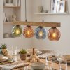Ripoll Suspension, Boule lumineuse, Suspension Écru, Noir, 4 lumières