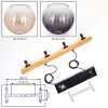 Koyoto Suspension, Boule lumineuse, Suspension Écru, Noir, 4 lumières