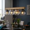 Koyoto Suspension, Boule lumineuse, Suspension Écru, Noir, 4 lumières
