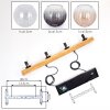Koyoto Suspension, Boule lumineuse, Suspension Écru, Noir, 4 lumières