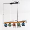 Ripoll Suspension, Boule lumineuse, Suspension Écru, Noir, 5 lumières