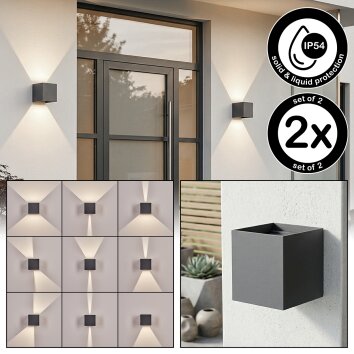 Tamarin Lampe murale d´extérieur, Luminaire Up & Down, Applique murale LED Anthracite, 1 lumière