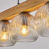 Ripoll Suspension, Boule lumineuse, Suspension Écru, Noir, 5 lumières