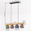 Koyoto Suspension, Boule lumineuse, Suspension Écru, Noir, 4 lumières