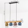 Koyoto Suspension, Boule lumineuse, Suspension Écru, Noir, 4 lumières