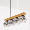 Ripoll Suspension, Boule lumineuse, Suspension Écru, Noir, 4 lumières
