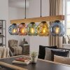 Ripoll Suspension, Boule lumineuse, Suspension Écru, Noir, 5 lumières