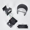 Almodofa Lampe murale d´extérieur, Luminaire Up & Down, Applique murale LED Anthracite, 1 lumière, Détecteur de mouvement