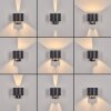 Almodofa Lampe murale d´extérieur, Luminaire Up & Down, Applique murale LED Anthracite, 1 lumière, Détecteur de mouvement