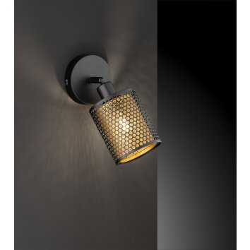 CHEVAL Applique murale, Spot mural Luminaires Globo Lighting Noir, 1 lumière