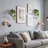 Olaris lot de 2 appliques murales en bois orientables, abat-jour blanc E14