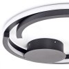 Miral plafonnier LED rond avec télécommande Ø 48 cm, design à anneaux