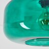 Boza plafonnier vintage, abat-jour en verre vert foncé rond Ø 28 cm