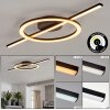 Nemil plafonnier LED anneau et barre, design moderne, CCT 2700-6500 Kelvin