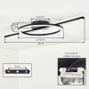 Nemil plafonnier LED anneau et barre, design moderne, CCT 2700-6500 Kelvin