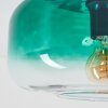 Plafonnier Boza en verre vert dégradé, abat-jour rond Ø 28 cm, E27