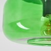 Plafonnier Boza en verre vert ø 28 cm, lampe de plafond rétro E27