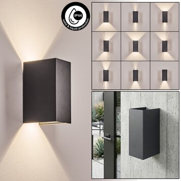 Hoods applique murale extérieure LED IP44, éclairage haut et bas pour façade