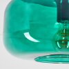 Boza plafonnier rond en verre vert, lampe de plafond vintage pour salon