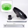 Boza plafonnier vintage rond en verre vert, lampe de plafond E27 pour salon