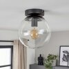 Gastor plafonnier globe en verre transparent E27 pour salon, vintage rétro