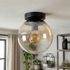 Gastor plafonnier globe en verre ambré, boule vintage E27 pour plafond